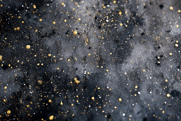 Gold and Black Glitter Starry Background