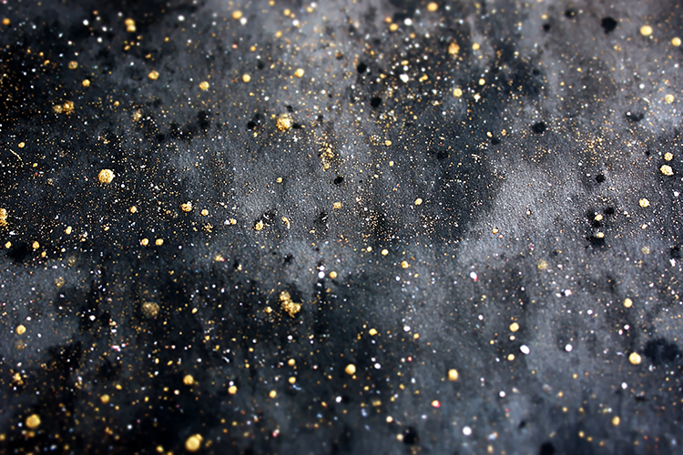 Gold and Black Glitter Starry Background