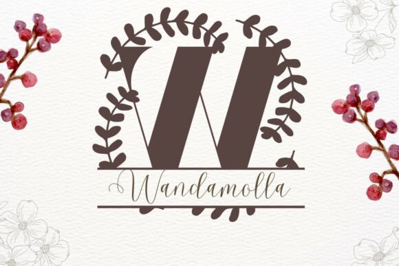 Montclaire Split Monogram Font PNG with transparent background - Preview 1