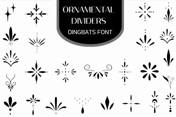 Preview of Ornamental Dividers dingbat font