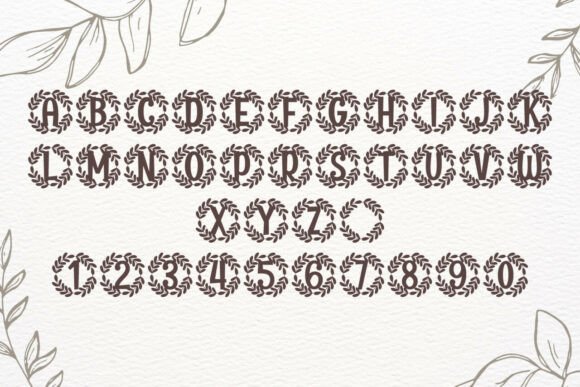 Ornatique Monogram Font PNG with transparent background - Preview 3
