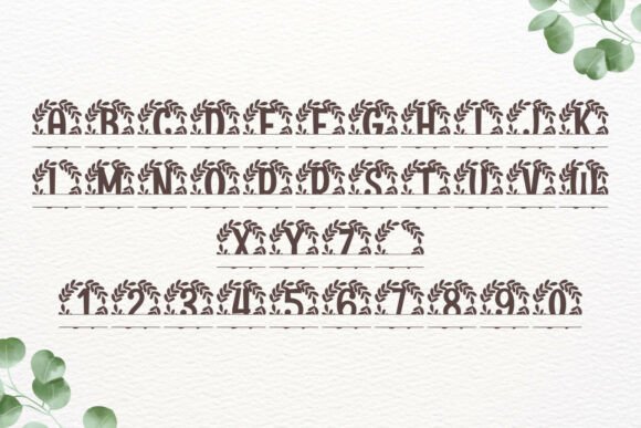Ornatique Split Monogram Font PNG with transparent background - Preview 3