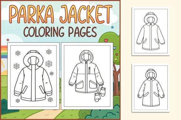 Parka Jacket Coloring Pages for Kids
