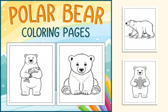 Polar Bear Coloring Pages for Kids