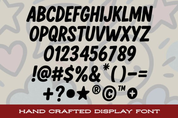 Popthick Font PNG with transparent background - Preview 1