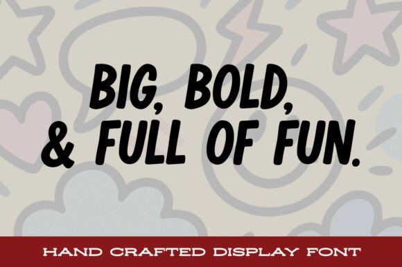 Popthick Font PNG with transparent background - Preview 2