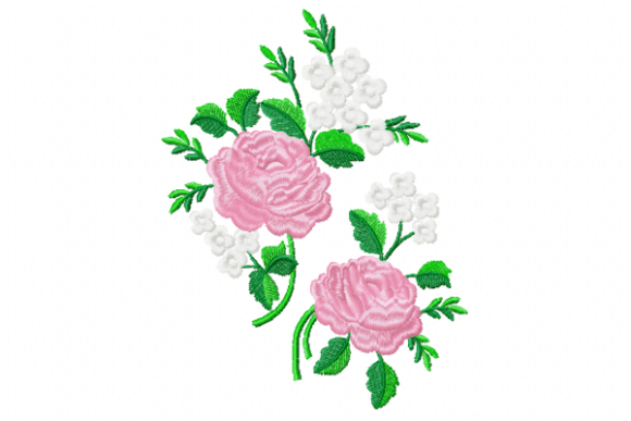 Roses Embroidery Design