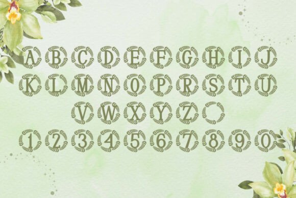 Seravine Monogram Font PNG with transparent background - Preview 3