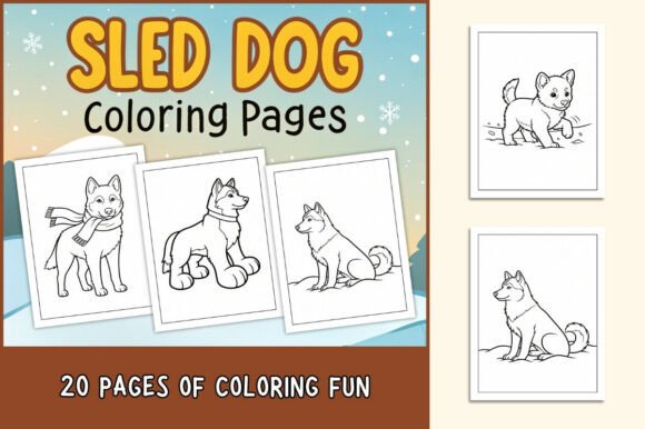 Sled Dog Coloring Pages for Kids