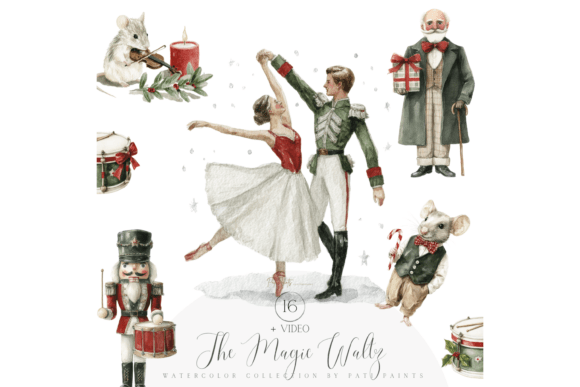 Watercolor Nutcracker Ballet