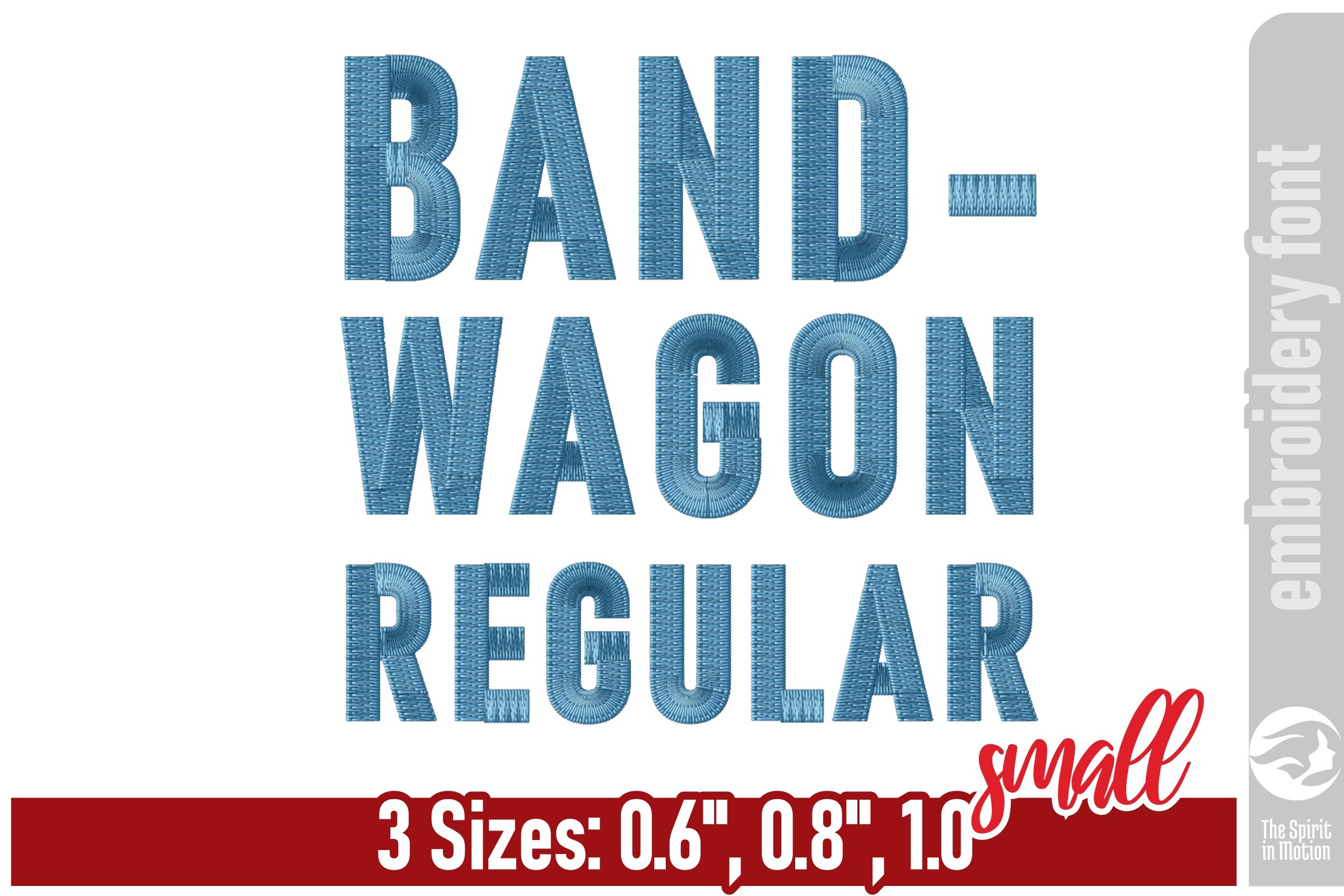 Bandwagon Regular Embroidery Font - S