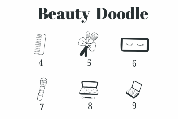 Beauty Doodle Font PNG with transparent background - Preview 3