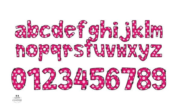Christmas Candy Pink Font PNG with transparent background - Preview 2