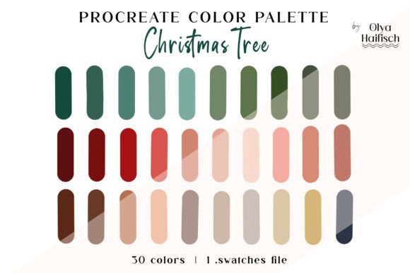 Christmas Procreate Palette Swatches