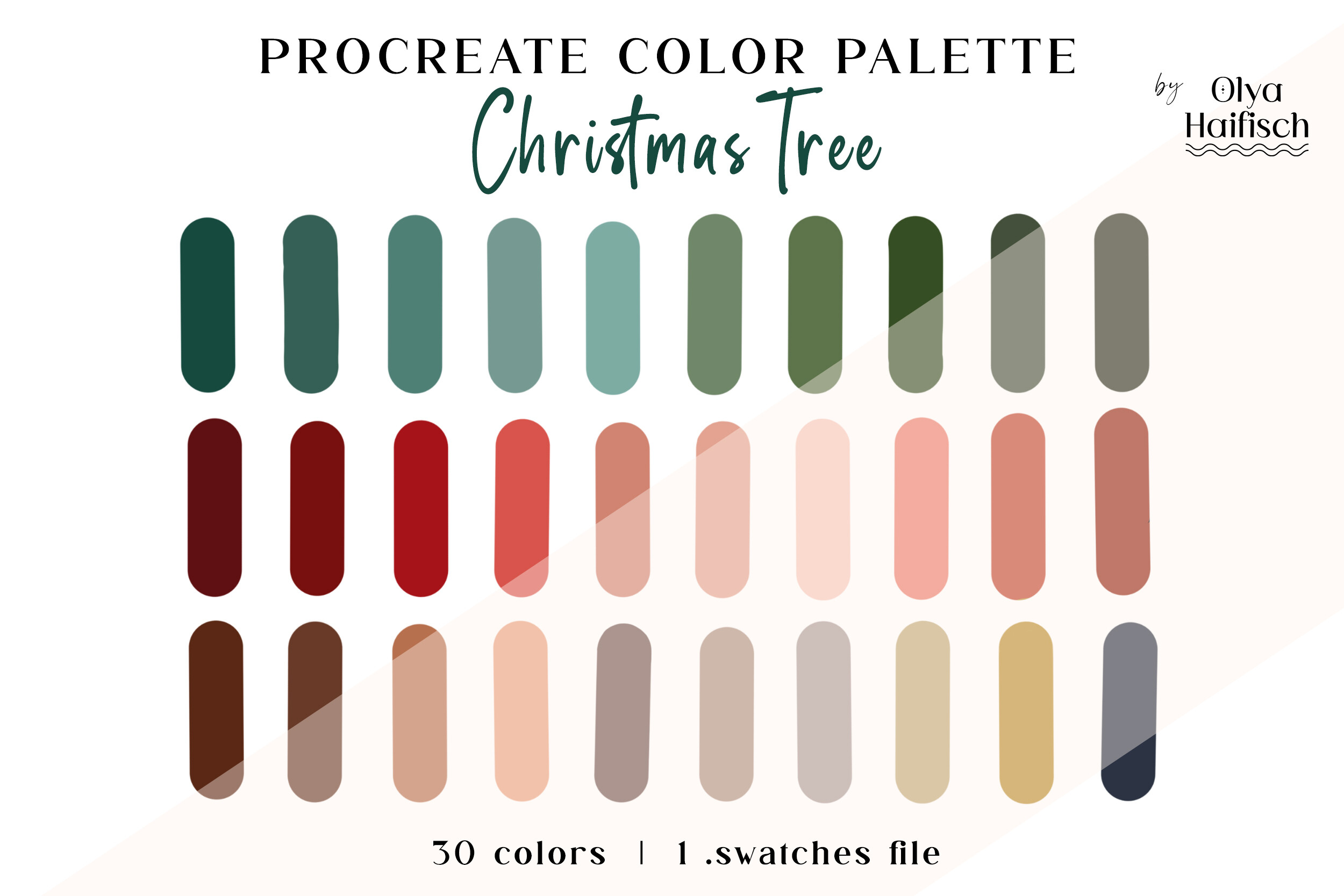 Christmas Procreate Palette Swatches