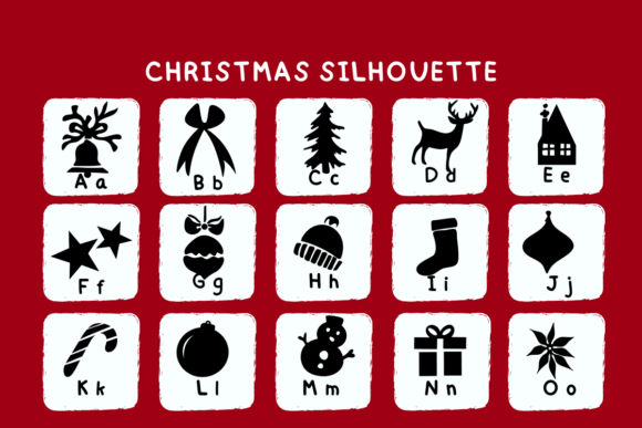 Christmas Silhouette Font - Preview 5