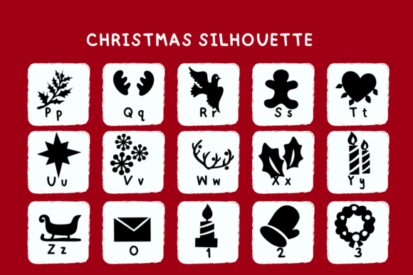 Christmas Silhouette Font - Preview 6