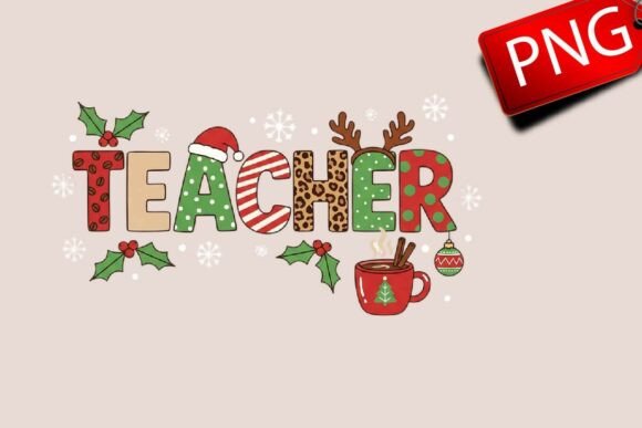 Christmas Teacher Png,Merry Teacher Png Graphic Illustrations By SmMedia