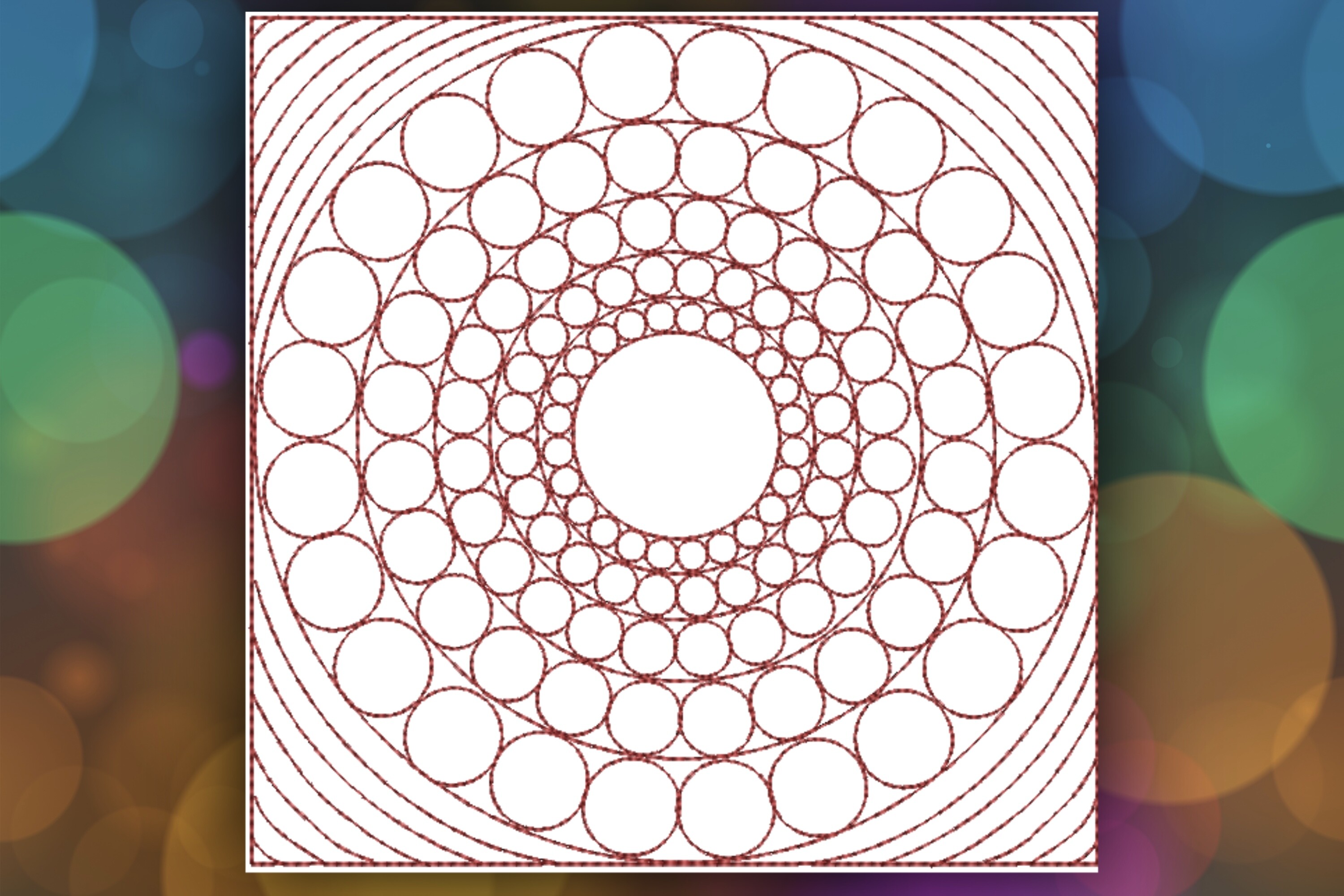 Concentric Circles Quilt Block - 3 Sizes