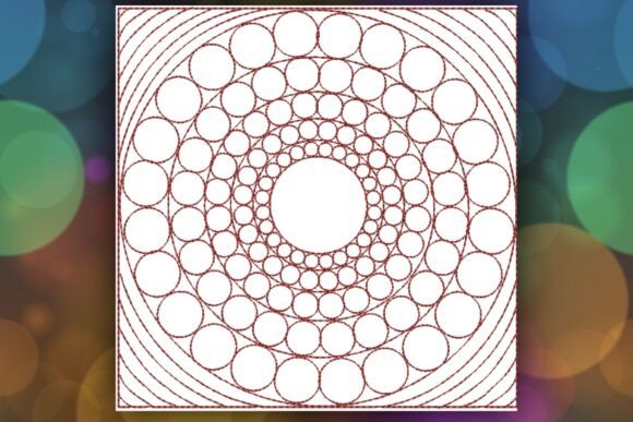 Concentric Circles Quilt Block - 3 Sizes Intricate Cuts Embroidery Design By Mary Kay's Magic