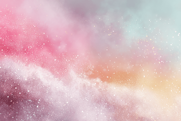 Dreamy Pink and Blue Glitter Nebula