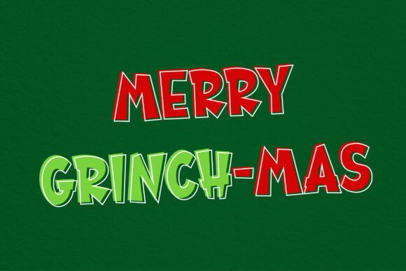 Grinch Era Font PNG with transparent background - Preview 1