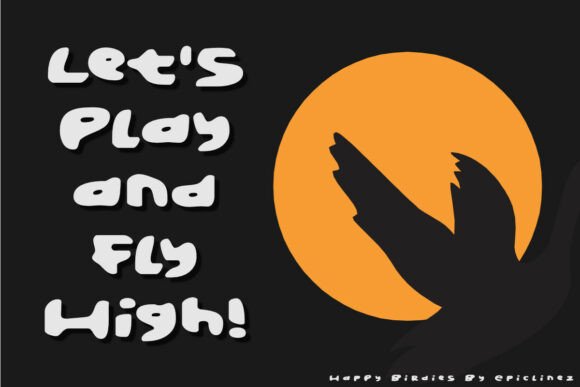 Happy Birdies Font PNG with transparent background - Preview 1