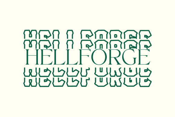 Hell Forge Stacked Monogram Font - Preview 2