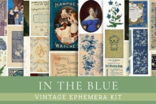 In the Blue Vintage Ephemera Kit