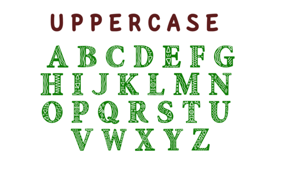 Kwanzaa Hand Drawn Font PNG with transparent background - Preview 1
