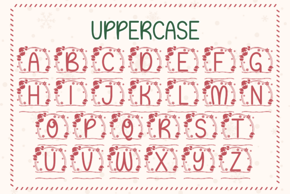 Merry Cheer Monogram  Font PNG with transparent background - Preview 4