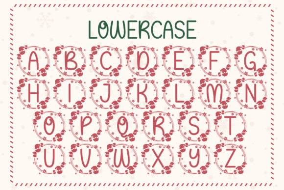 Merry Cheer Monogram  Font PNG with transparent background - Preview 5