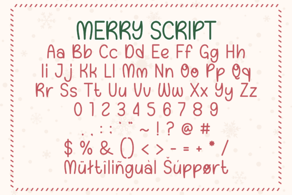 Merry Cheer Monogram  Font PNG with transparent background - Preview 6