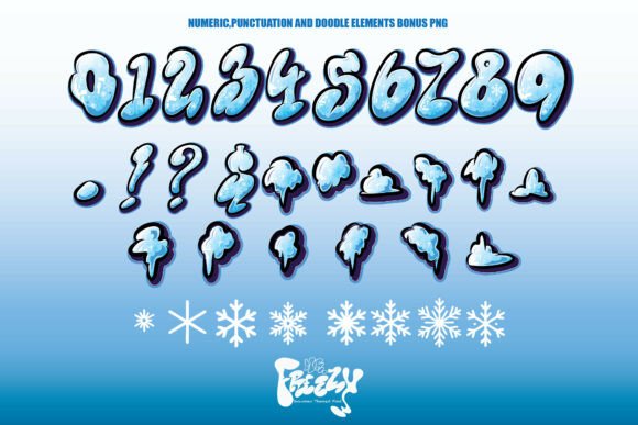 Mr.freezy Font PNG with transparent background - Preview 3