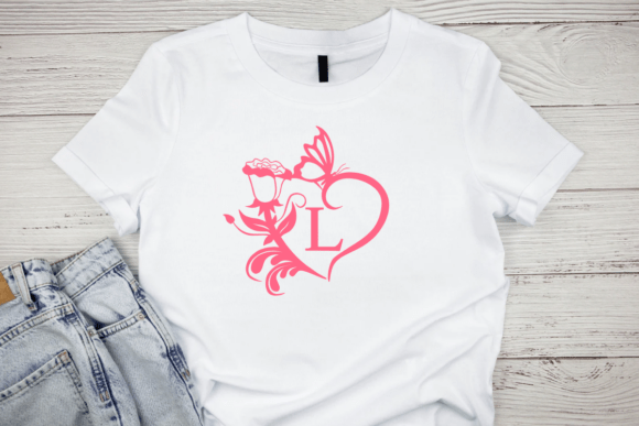 Rose Heart Valentine Font PNG with transparent background - Preview 2