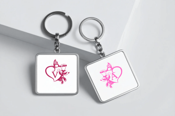 Rose Heart Valentine Font PNG with transparent background - Preview 3