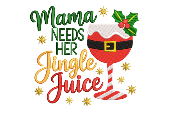 Santa Wine Glass