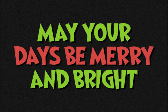 Single Grinch Font PNG with transparent background - Preview 1