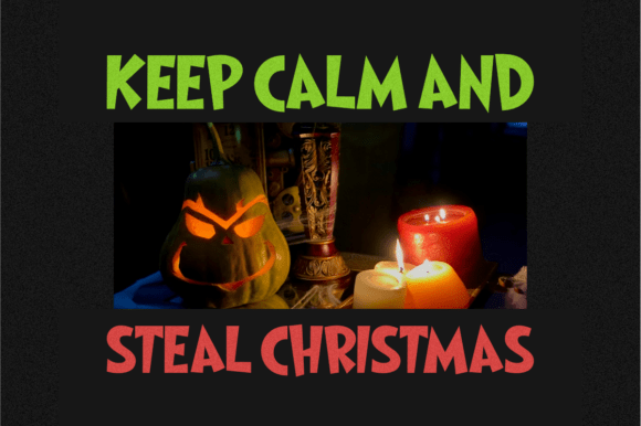 Single Grinch Font PNG with transparent background - Preview 2