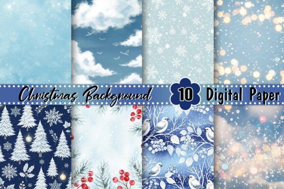 Soft Blue and White Christmas Background