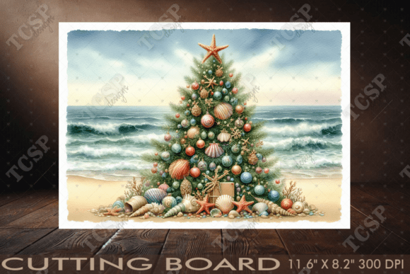Beach Christmas Cutting Board