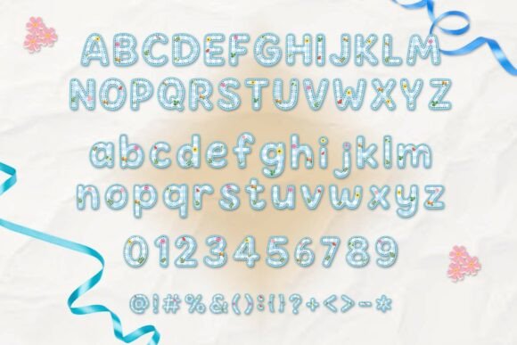 Blue Patchy Sky Font - Preview 1