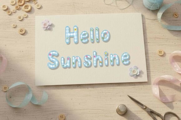 Blue Patchy Sky Font - Preview 2
