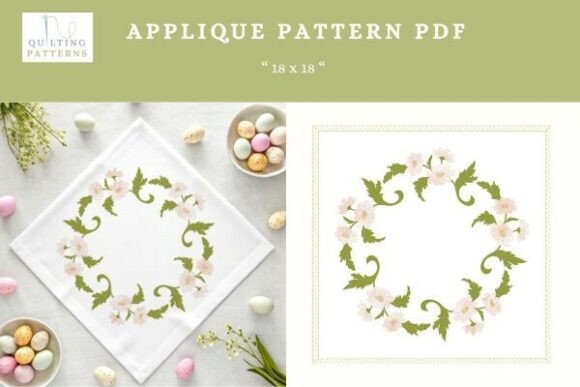 Daisy Wreath – Appliqué Pattern PDF