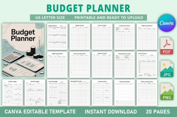 Editable Budget Planner KDP Interior