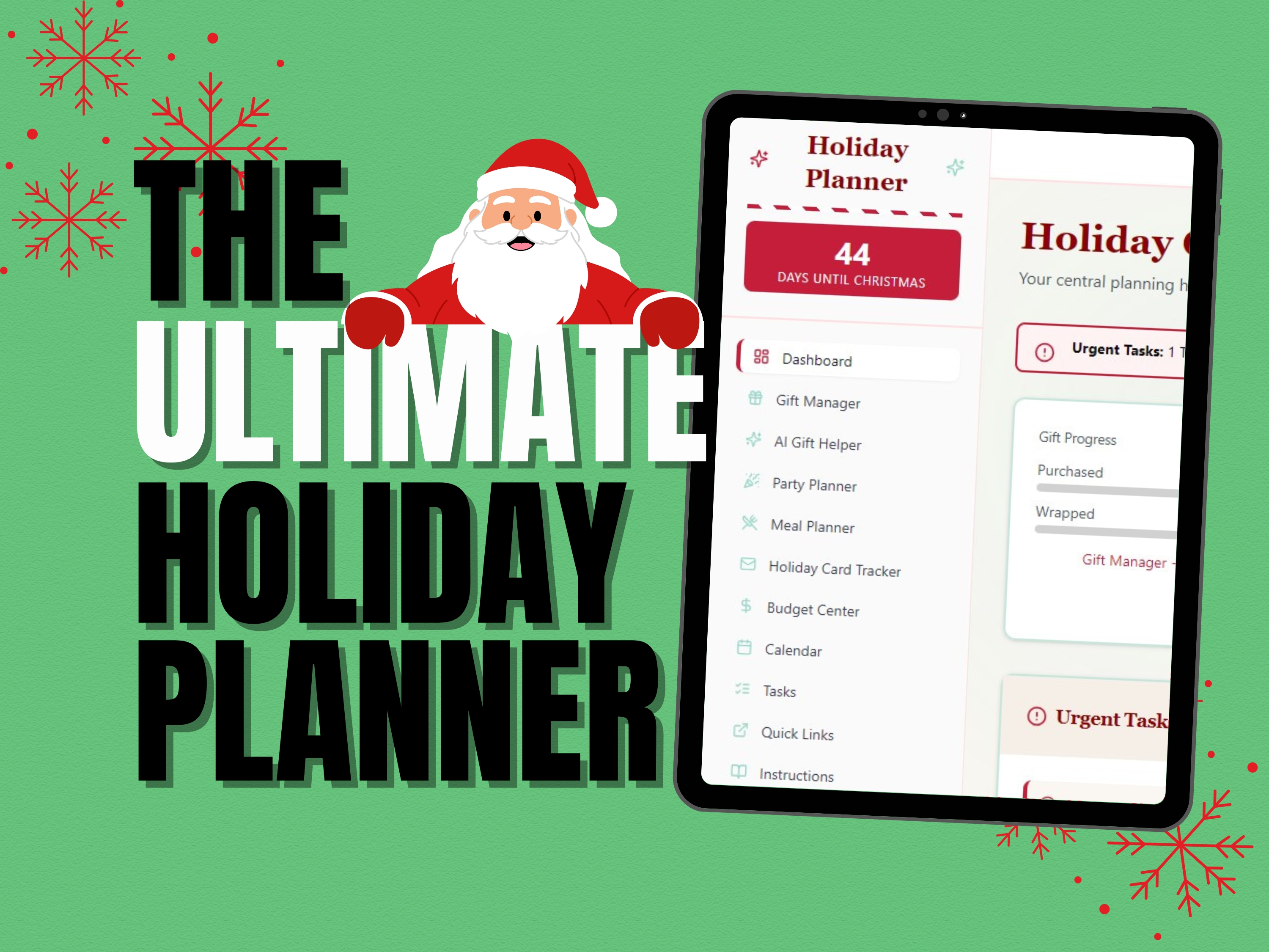 Holiday Planner, Christmas Gift Manager