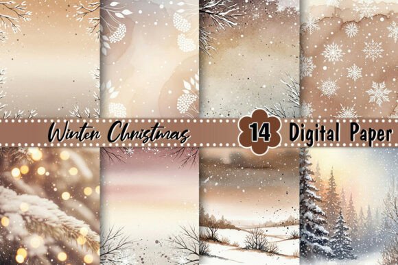 Neutral Winter Christmas Background