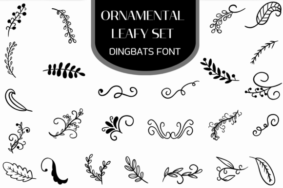 Preview of Ornamental Leafy Set dingbat font