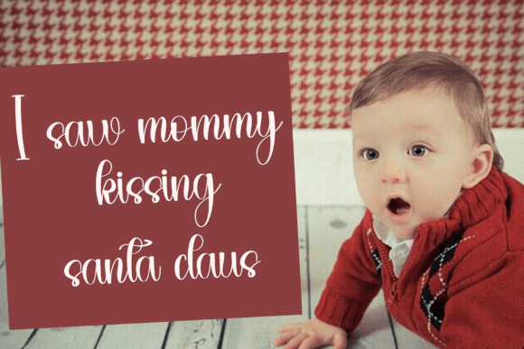 Santaboy Handwriting Font PNG with transparent background - Preview 2
