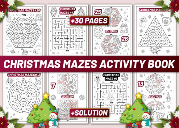 CHRISTMAS MAZES ACTIVITY BOOK for KIDS